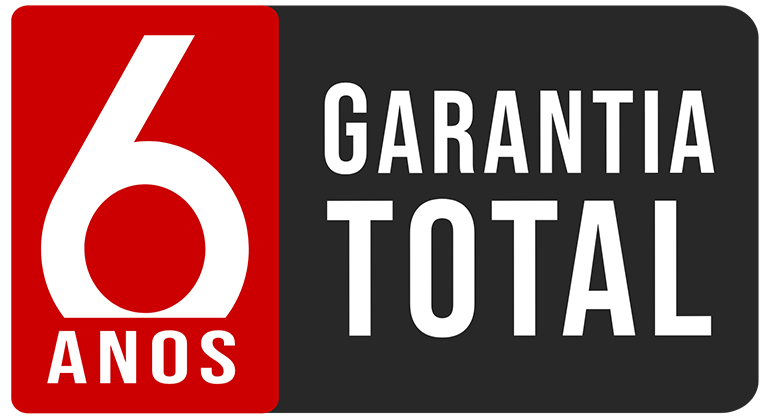 Logo 6 anos de Garantia total Honda