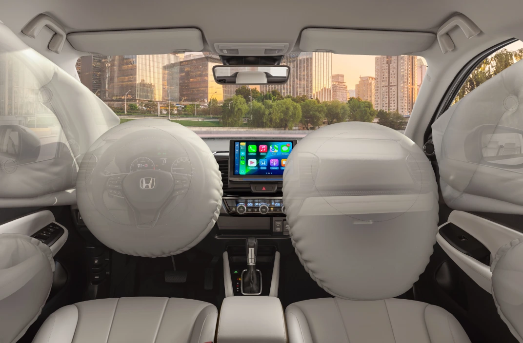 Airbags frontais, laterais e de cortina (6 airbags)