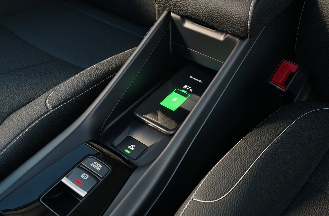 Carregador sem fio para smartphones e entrada USB-C