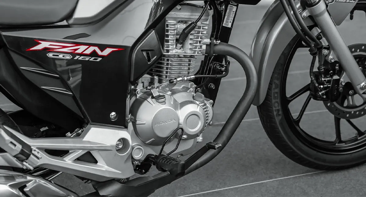 Detalhes do motor da Moto Honda CG 160 Fan