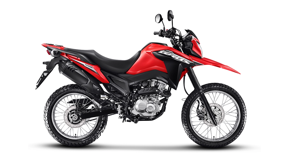Nova Honda NXR Bros 160 CBS 2025 Vermelha com detalhe Preto