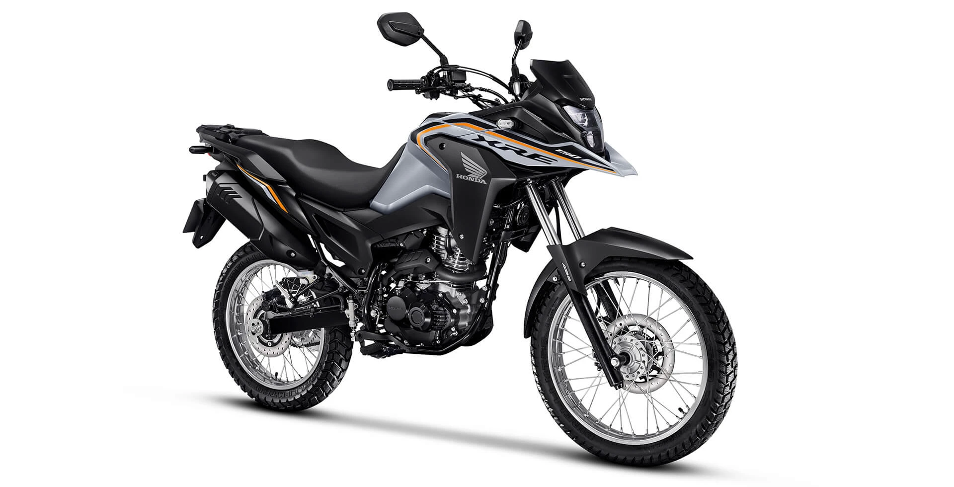 Honda XRE 190 Lateral dianteira Cinza Perolizado – Pearl Stark Gray