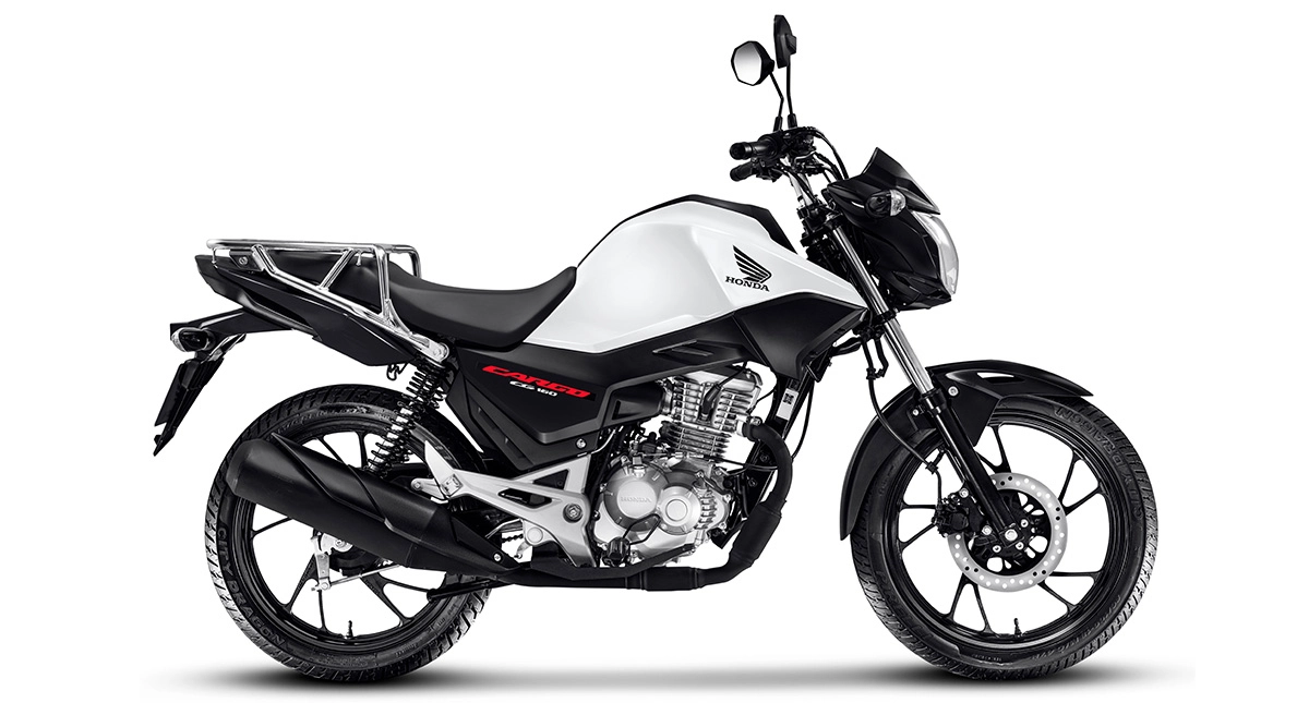 Nova motocicleta Honda CG 160 Cargo em prata e preto