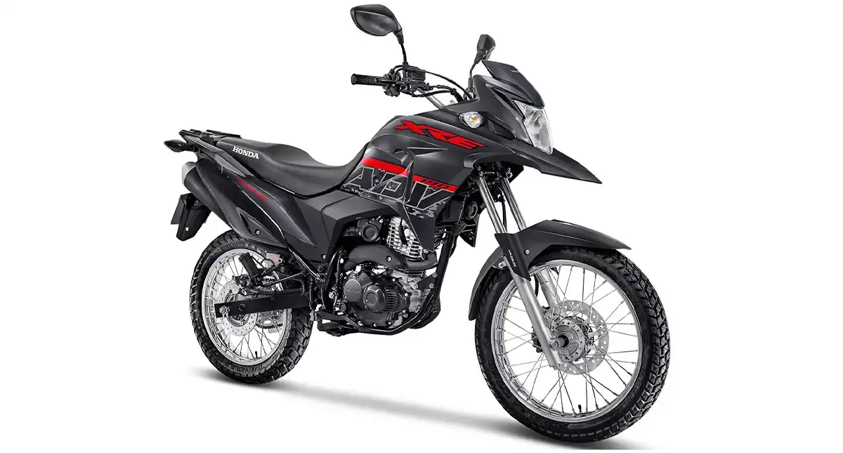 Moto Honda XRE 190 Adventure cinza com vermelho