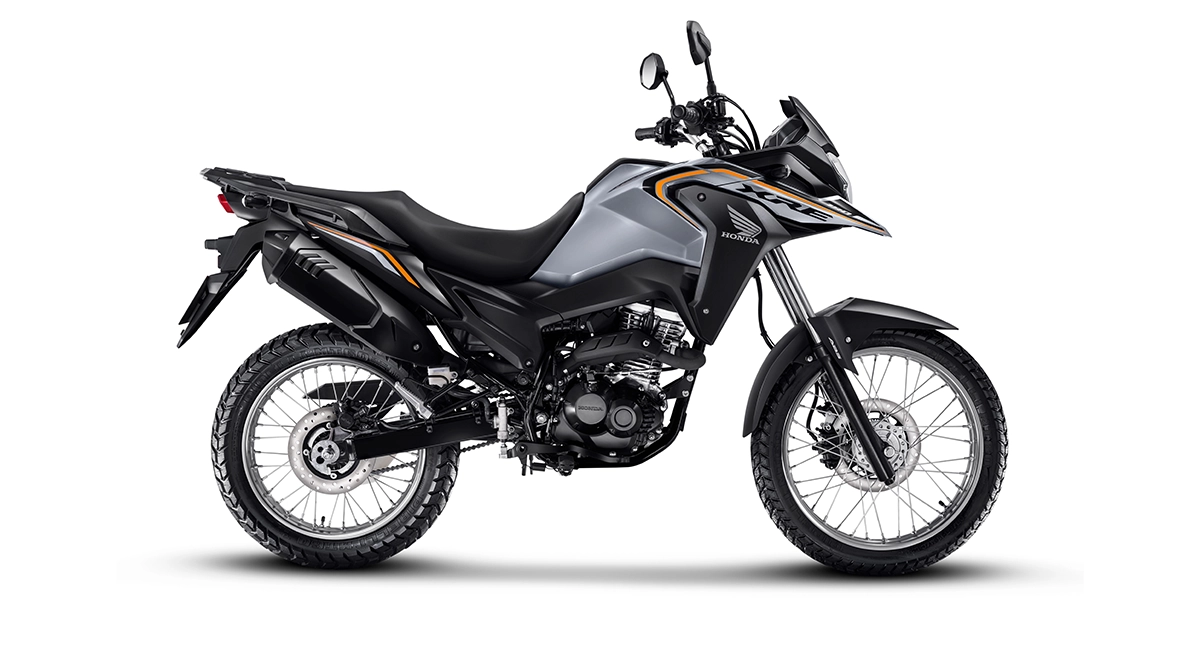 Nova Honda XRE 190 2025 cinza perolizado com banco preto