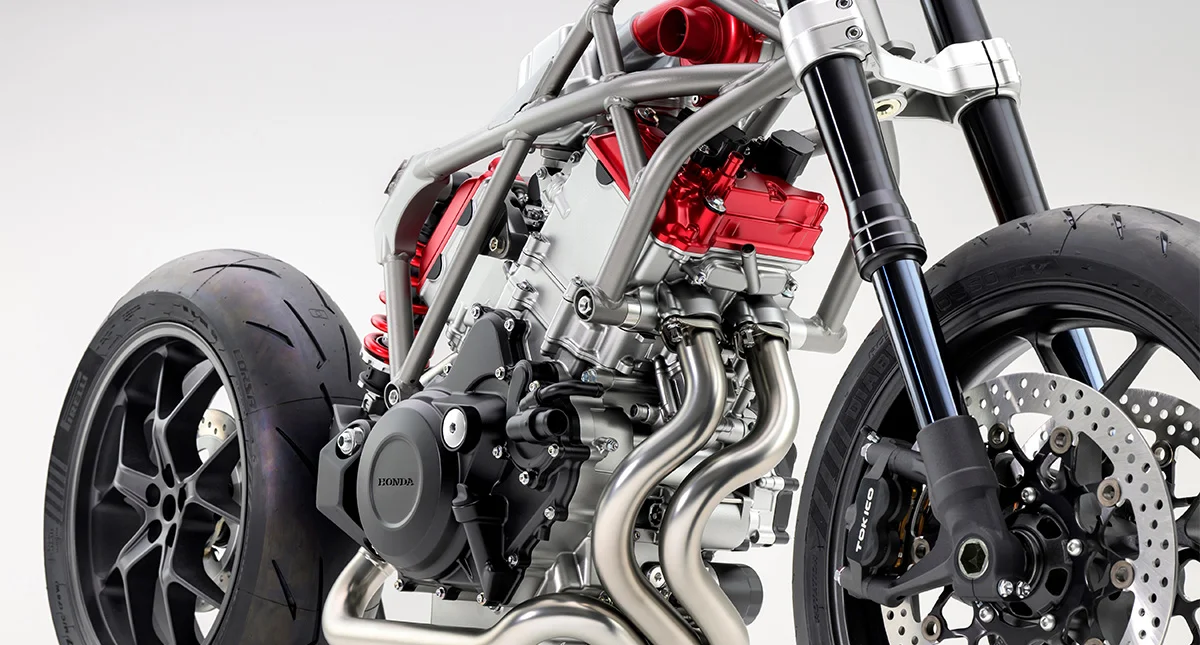 Estrutura e Pneus Moto Honda Motor V3
