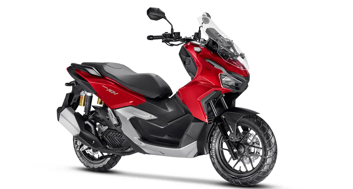 Nova Motocicleta Honda ADV 160 Vermelha Lateral